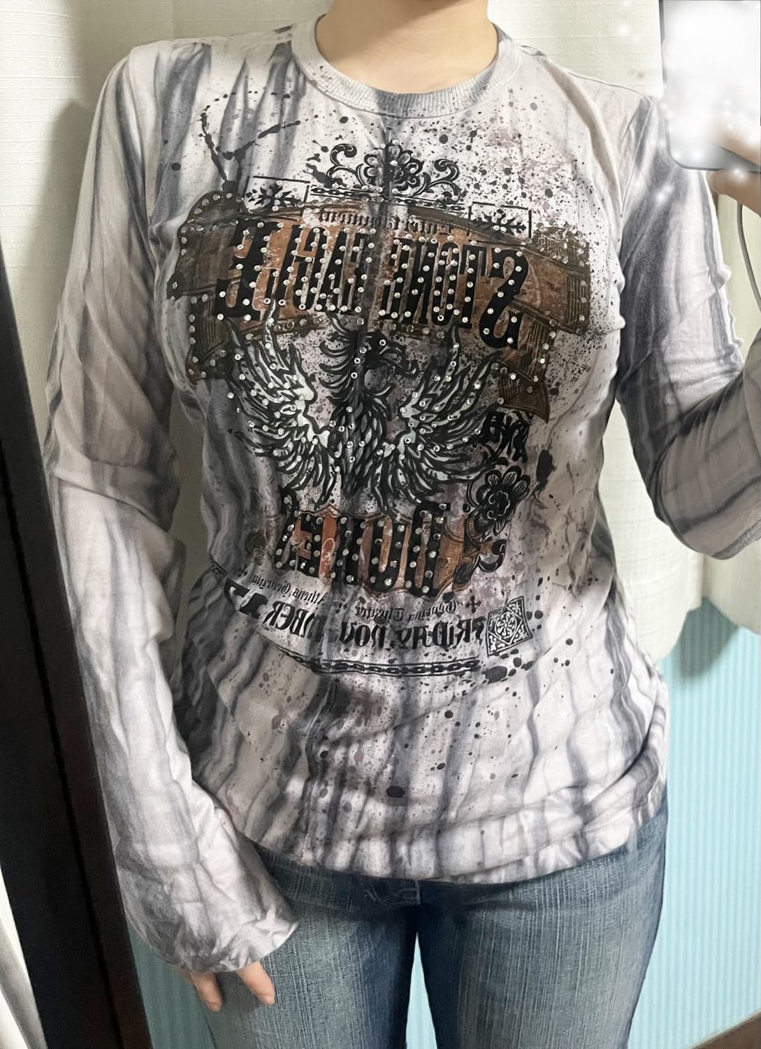 Salvage 타투 큐빅 롱 슬리브  상품이미지1