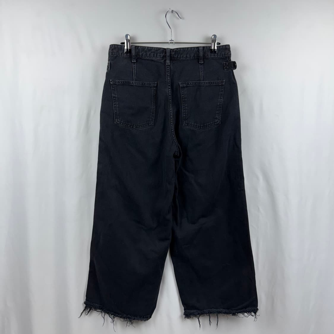 (26) 자라 크롭 와이드 블랙 커팅 진 상품이미지5