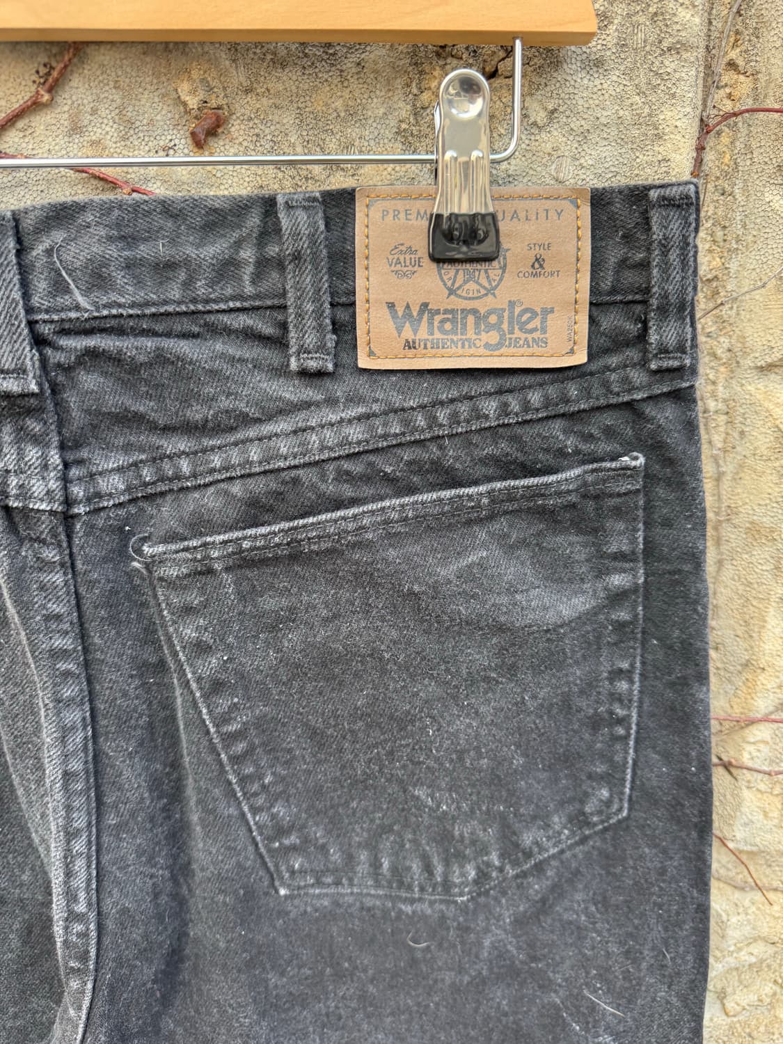 90s 랭글러 빈티지 96501cb 블랙 데님 팬츠 블랙진 상품이미지6