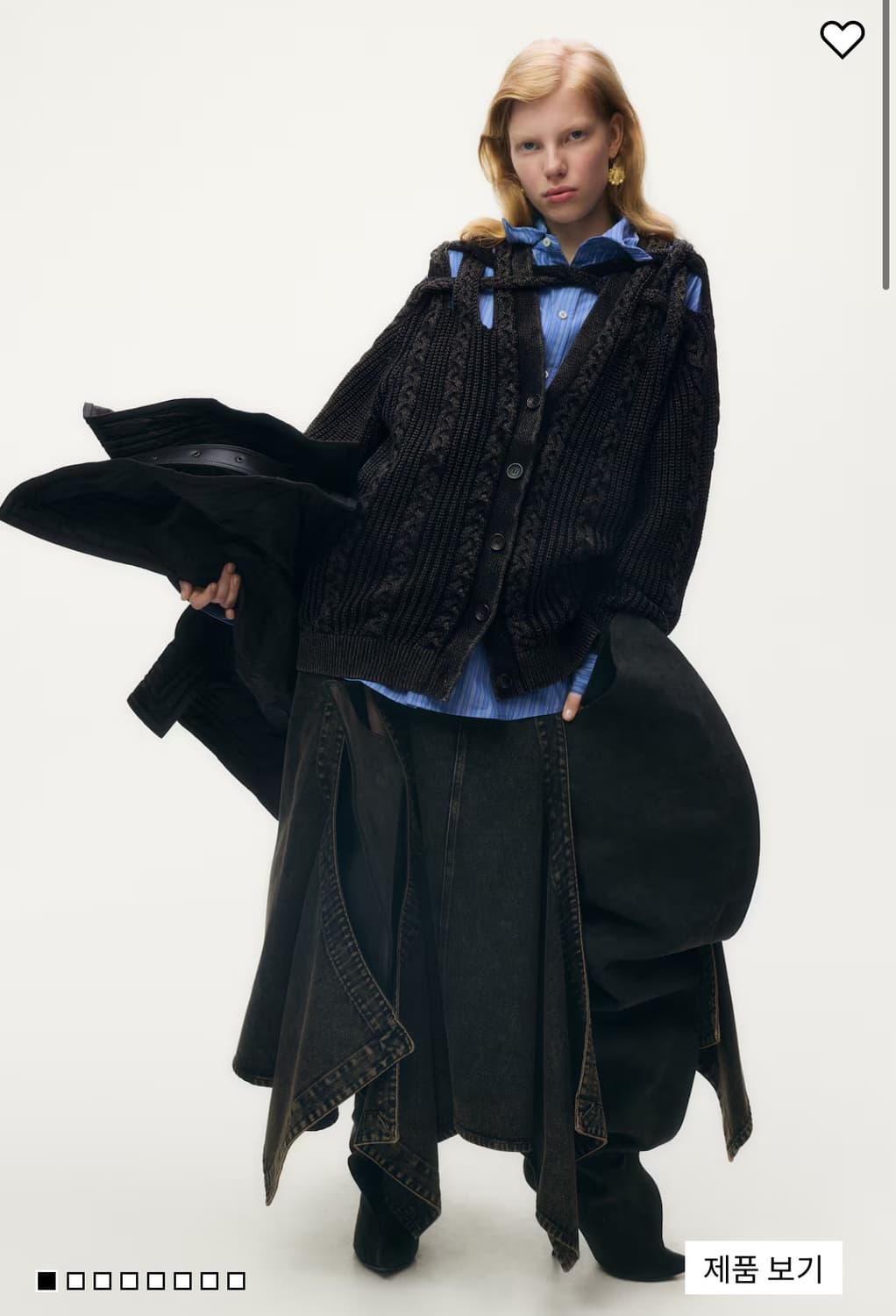 H&M 글렌마틴스 케이블니트 가디건 상품이미지5