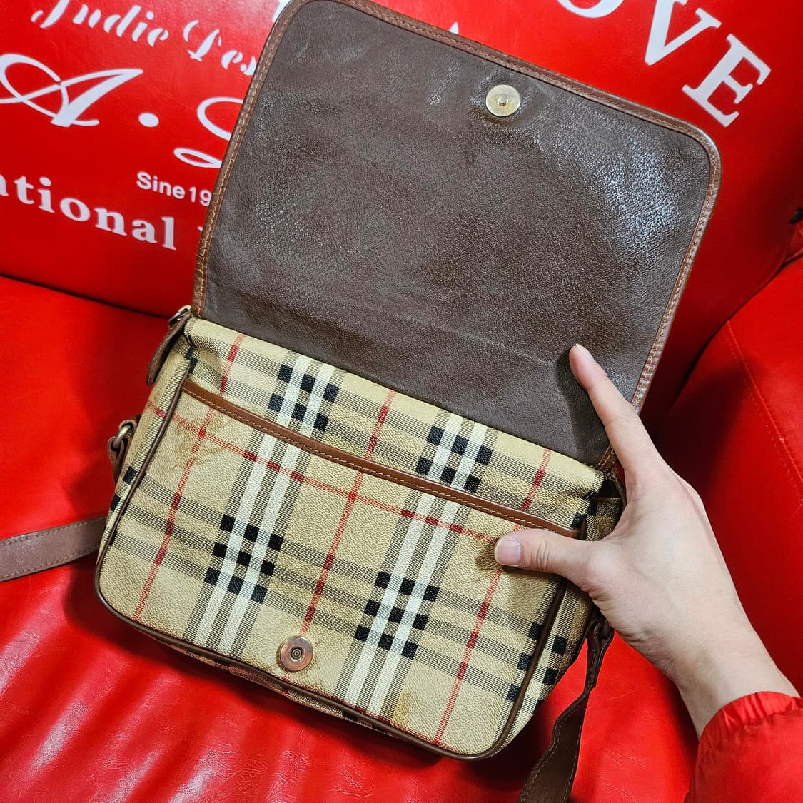 버버리스(Burberrys) 90's 빈티지 시그니쳐 체크 크로스백 상품이미지6