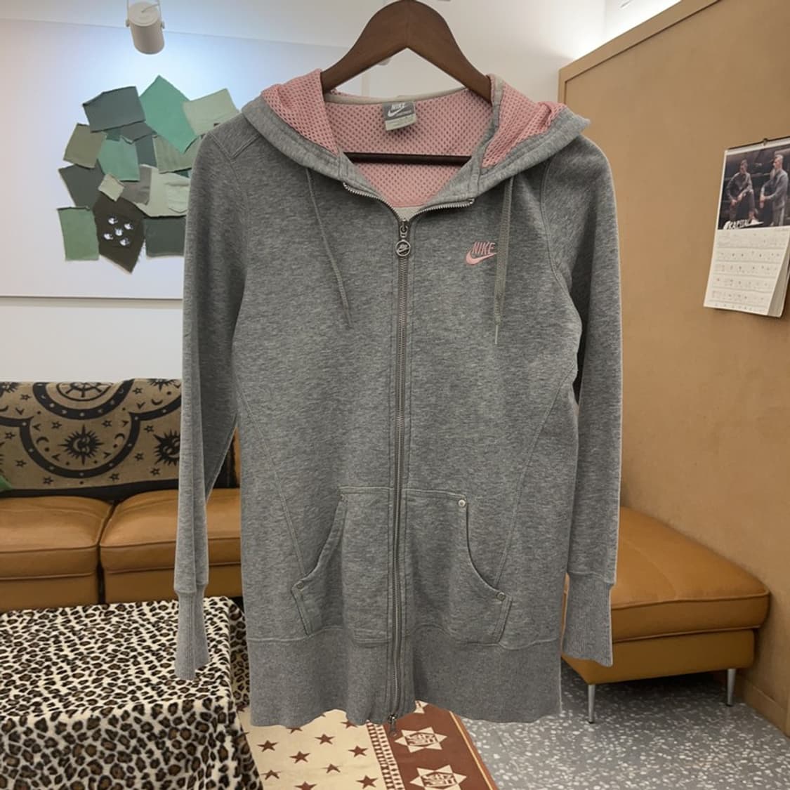 나이키 Y2K 00's 핑크로고 롱 투웨이 후드집업 L C08786 상품이미지3