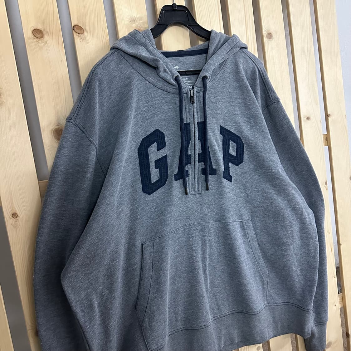 (2XL) GAP 갭 차콜 반집업 후드티 상품이미지2