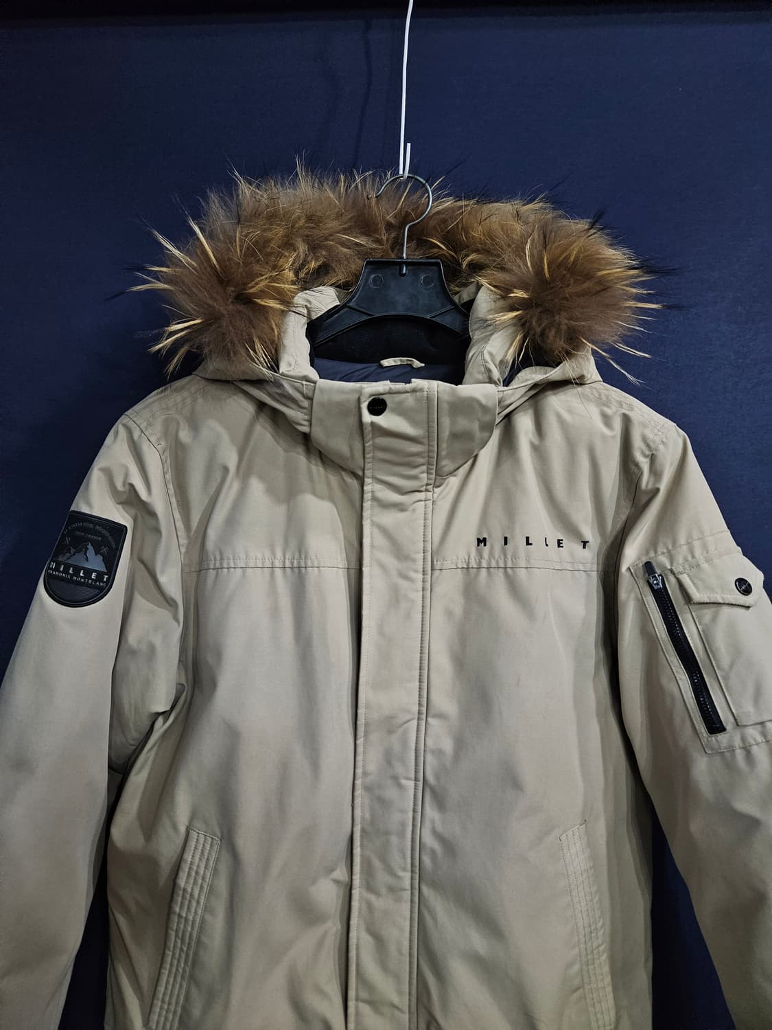 밀레 베이지컬러 남성 105 덕다운 숏패딩  상품이미지7