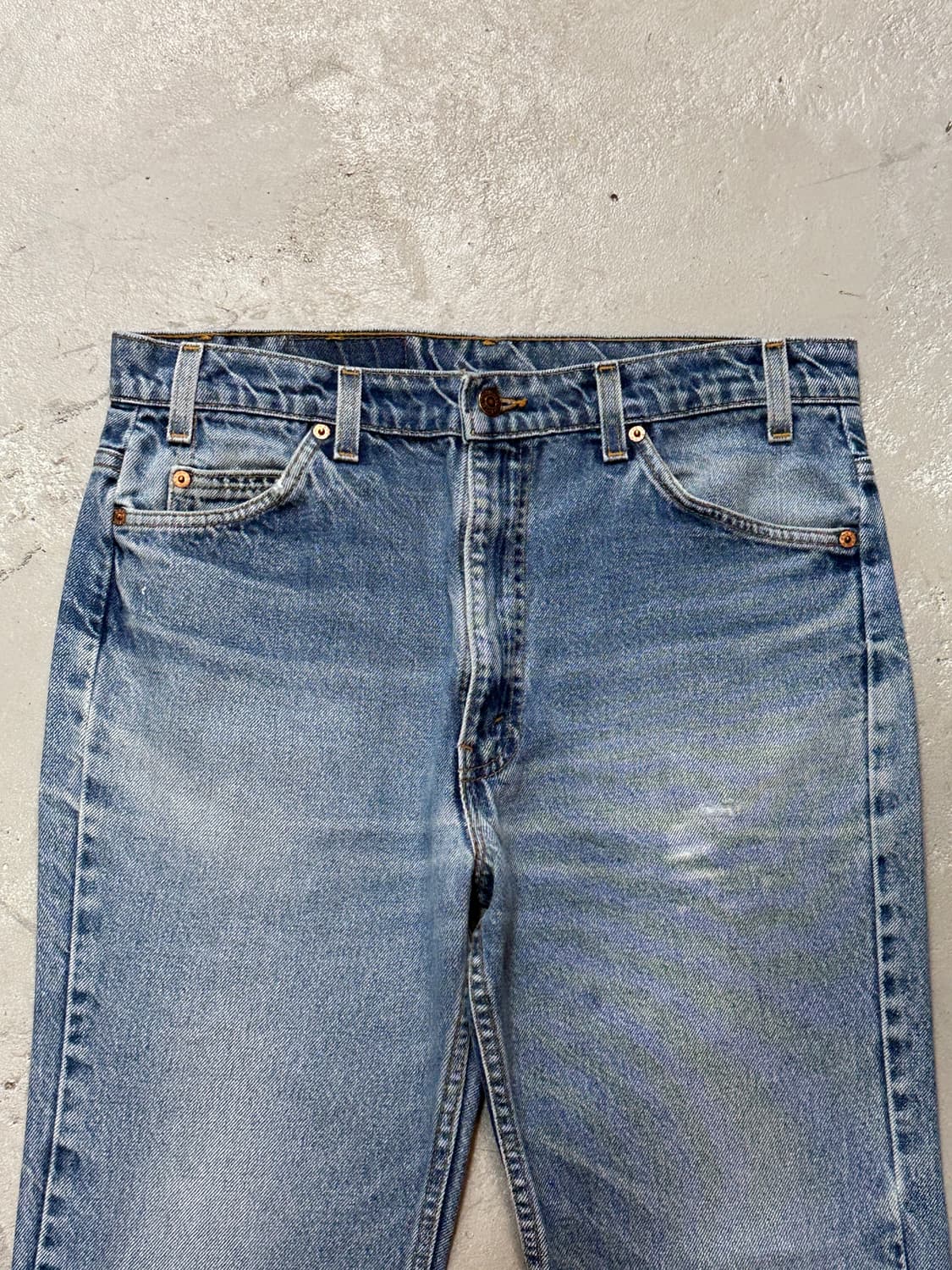 90's USA Made 빈티지 리바이스 517 부츠컷 연청 상품이미지6