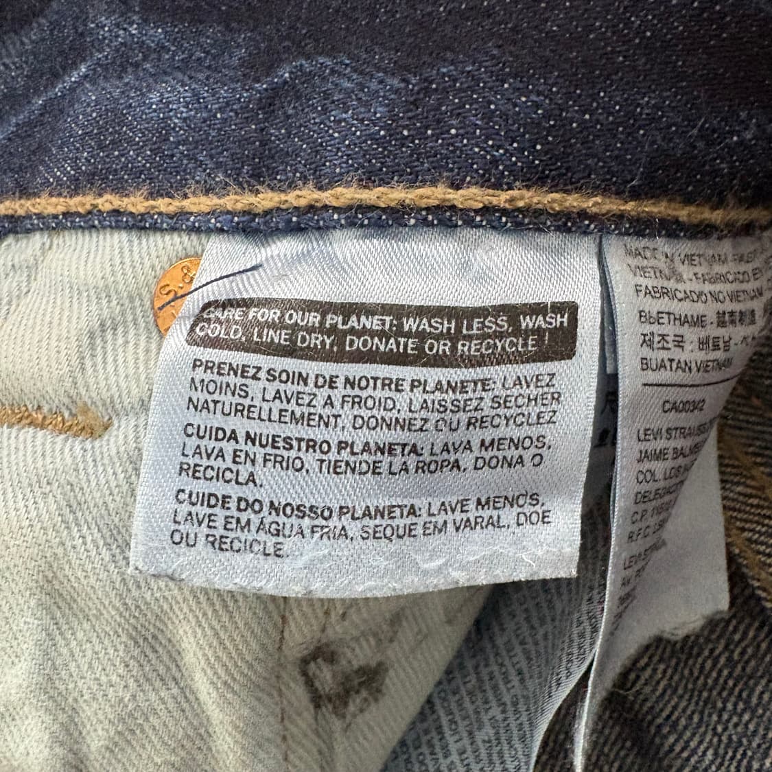 리바이스 501 데님 청바지 빈티지 워싱진 32 상품이미지7