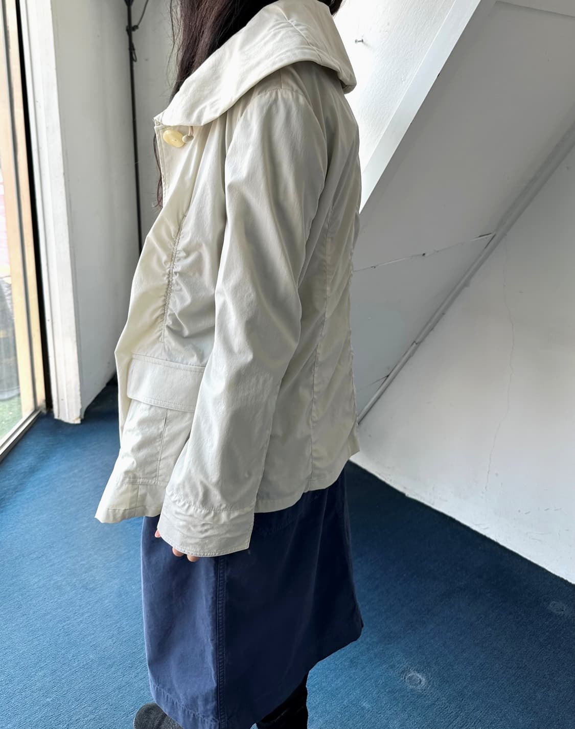 Shirred design stretched fabric jacket 상품이미지8