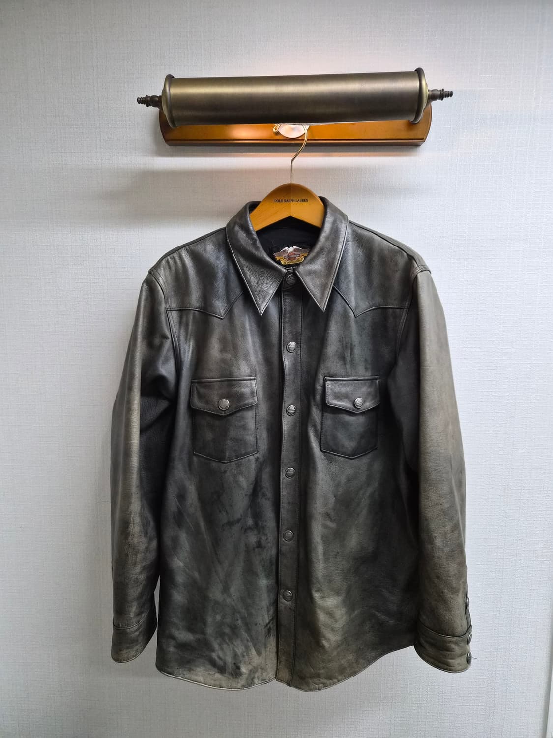 XXL) 할리데이비슨 레더 셔츠 팝니다 상품이미지1