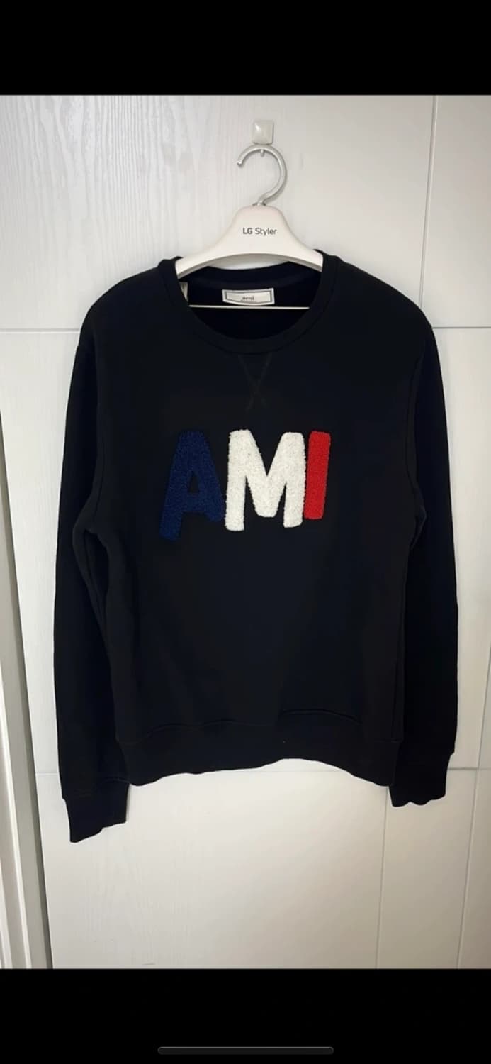 아미 AMI 로고 스웻셔츠 블랙 55,66 정품 (새상품컨디션) 상품이미지1