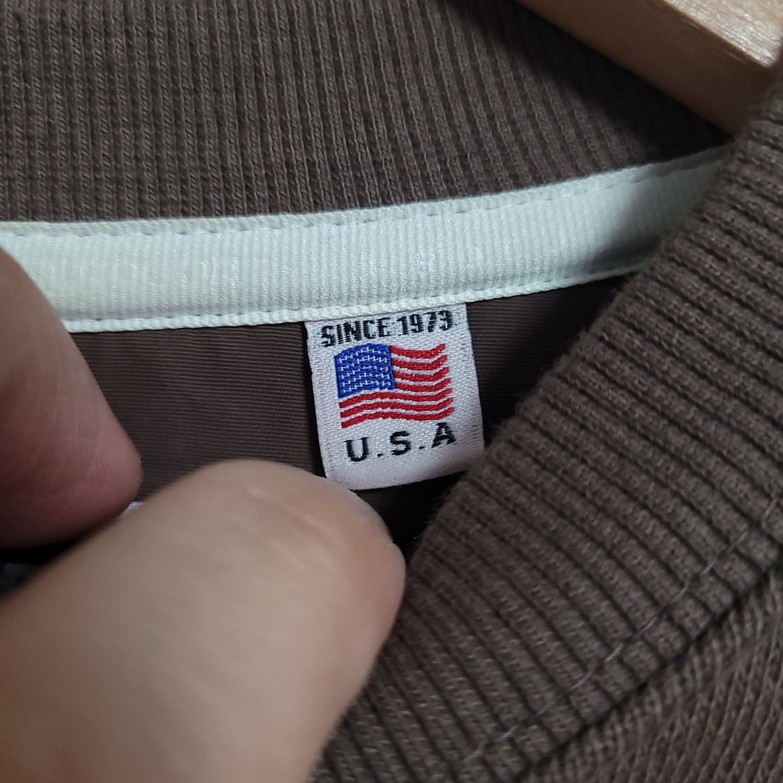 (M) OUTDOOR 아웃도어 프로덕츠 브라운 맨투맨 티셔츠 기모 상품이미지3