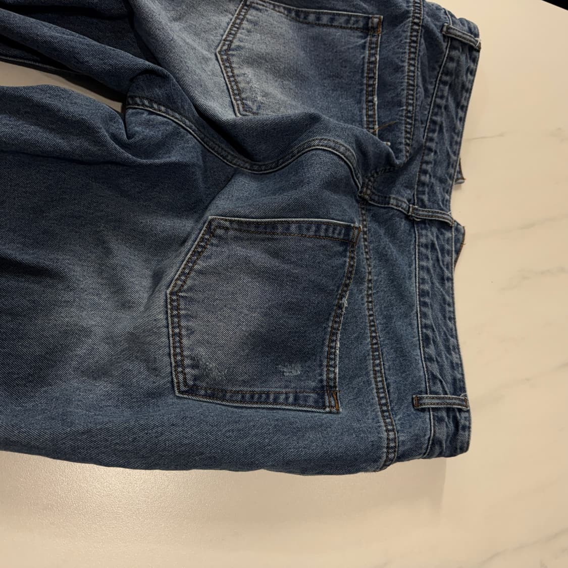 유니폼브릿지 34 xl 디스트레스드 데님 팬츠 12oz 인디고 워시드 X 상품이미지7