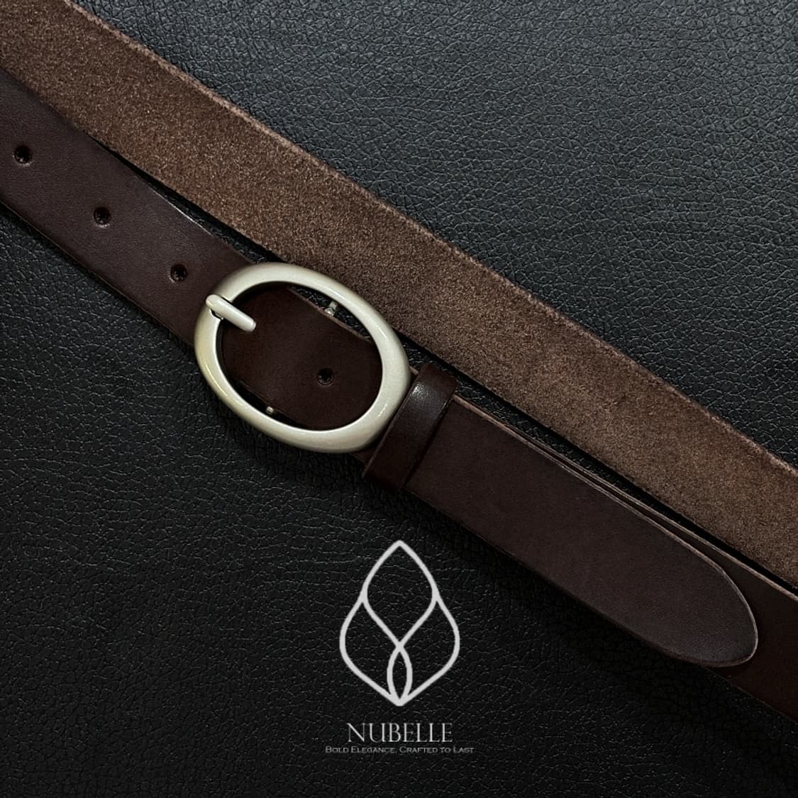 🌗 Oval ring belt / 오벌 링 버클 소가죽 웨스턴 벨트 상품이미지2