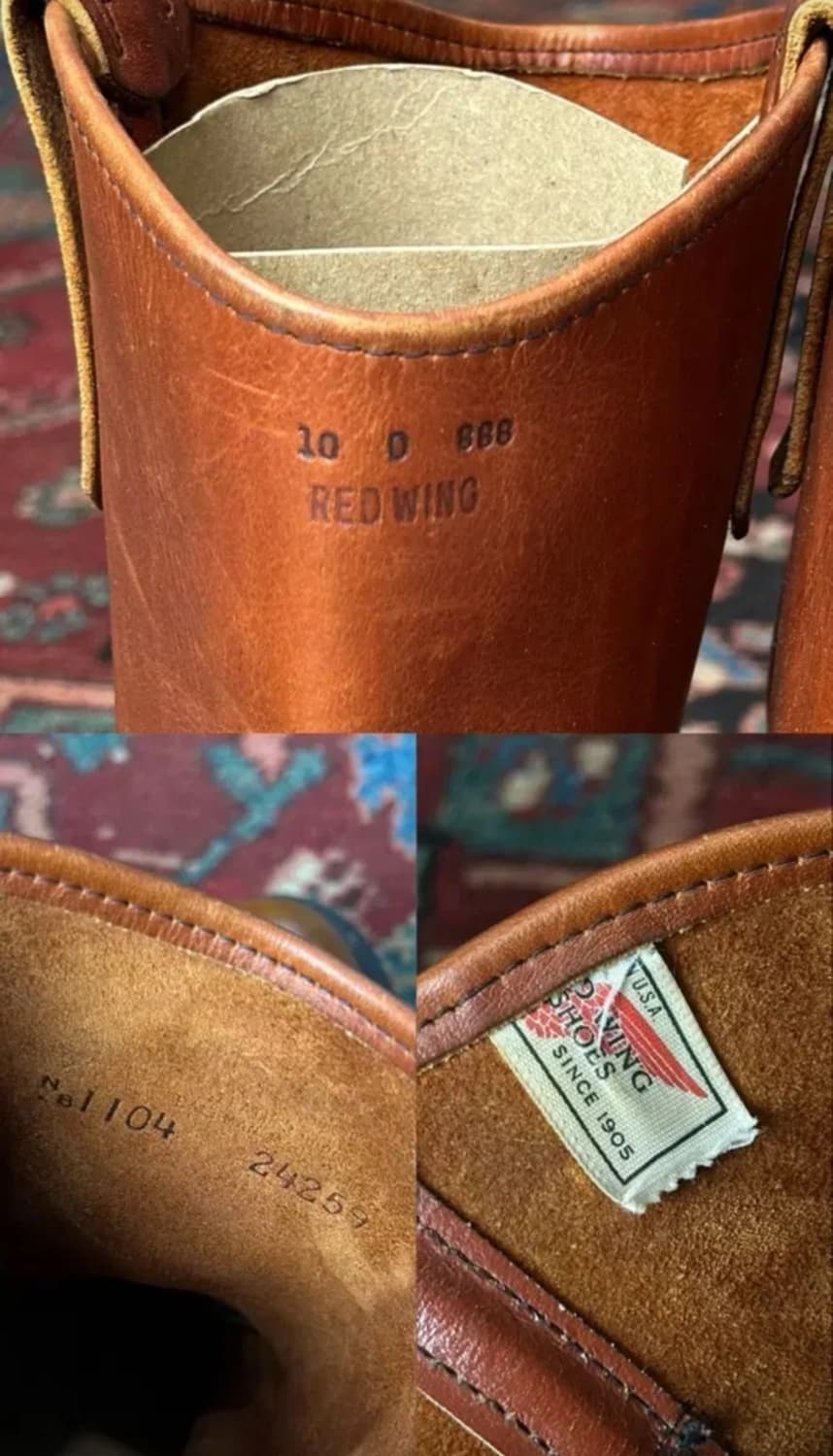 80's OG USA Made 레드윙 페코스 웨스턴 부츠 카우보이 부츠 상품이미지7
