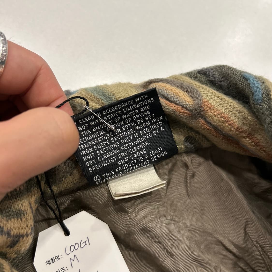 [M] COOGI 쿠지 패턴 니트 코트 자켓 빈티지 A618 상품이미지6