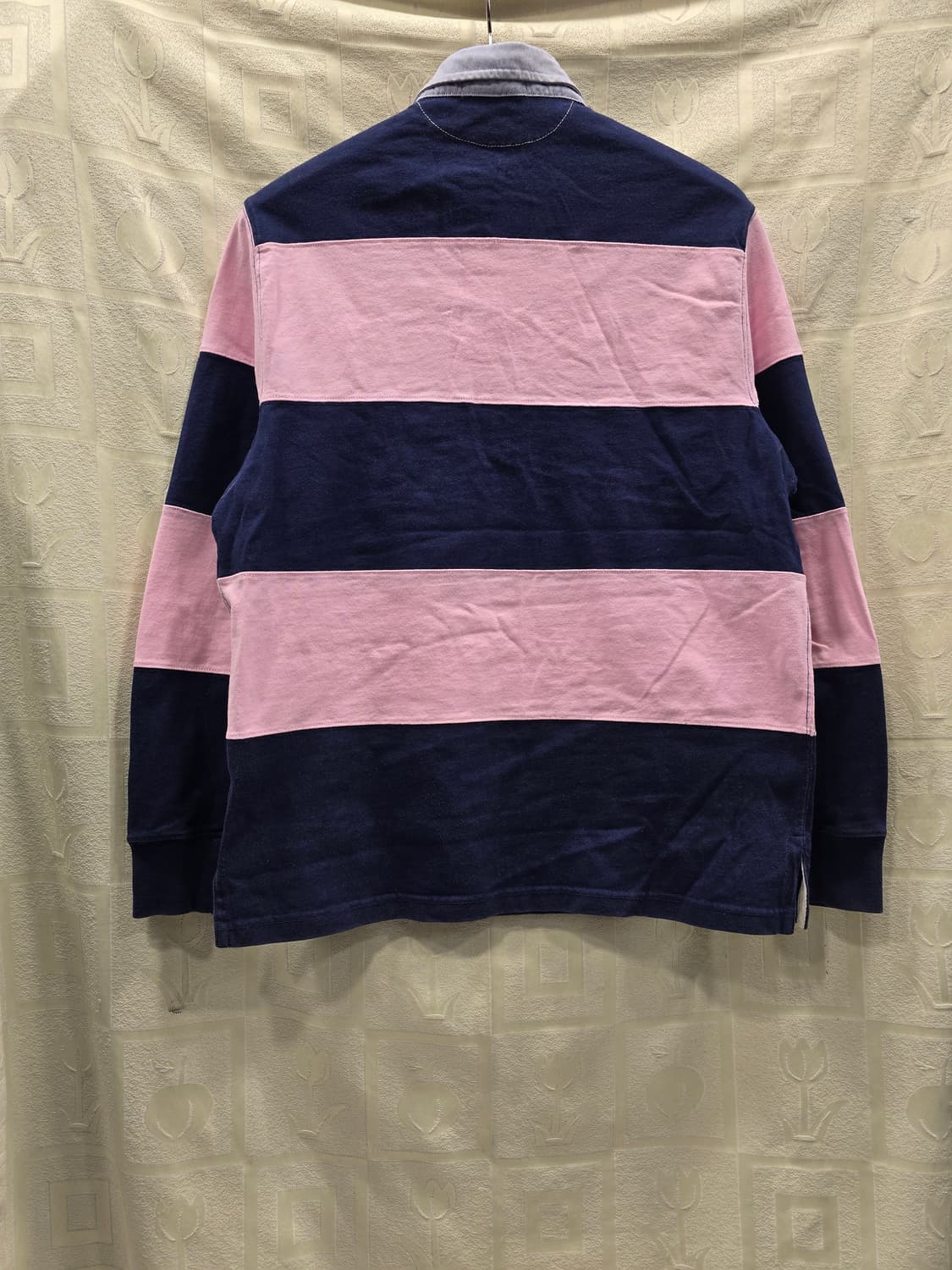 폴로 랄프로렌 단가라 럭비티  핑크/네이비 L(100) 상품이미지5