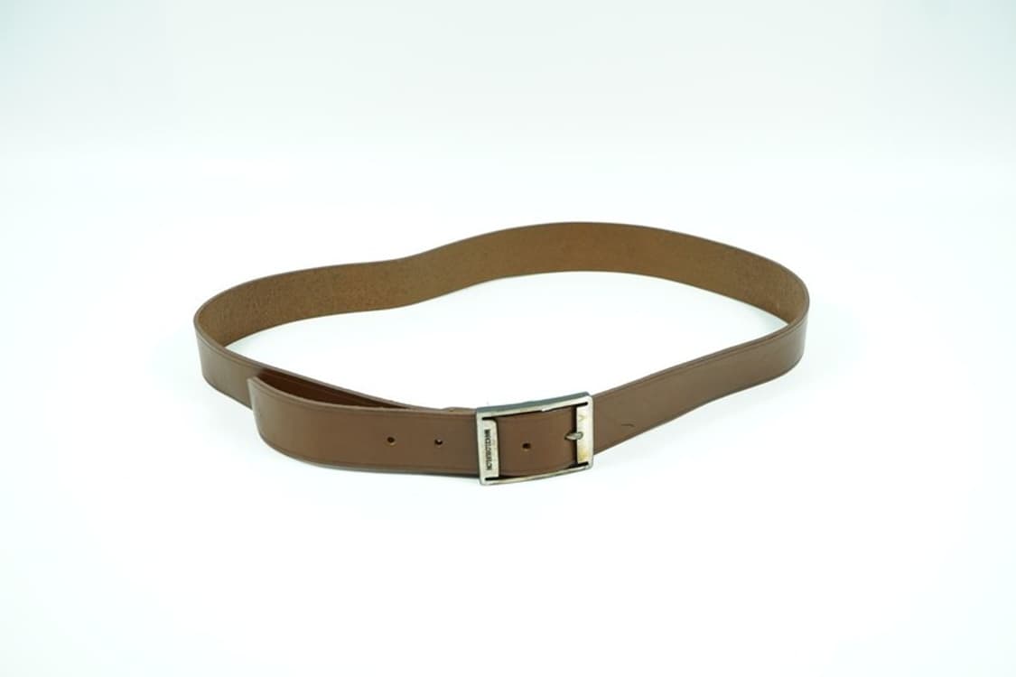 마르셀로불론 로고 각인 브라운 통가죽 벨트 상품이미지4