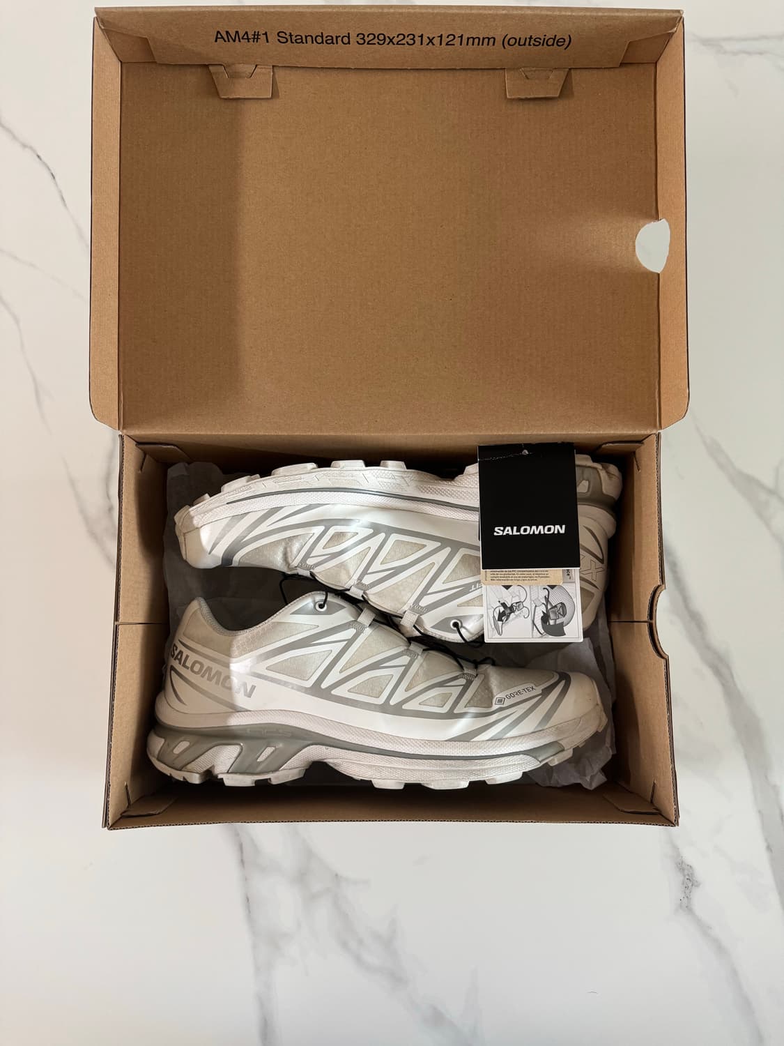 살로몬 XT-6 고어텍스 화이트 실버 스니커즈 운동화 상품이미지2