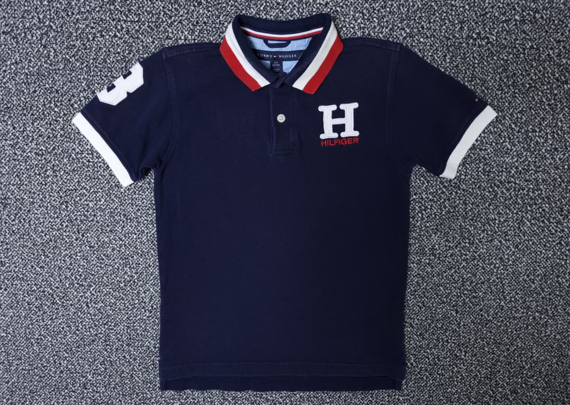 [무료배송][130-140]타미힐피거 키즈 피케 반팔티 카라티 상품이미지1