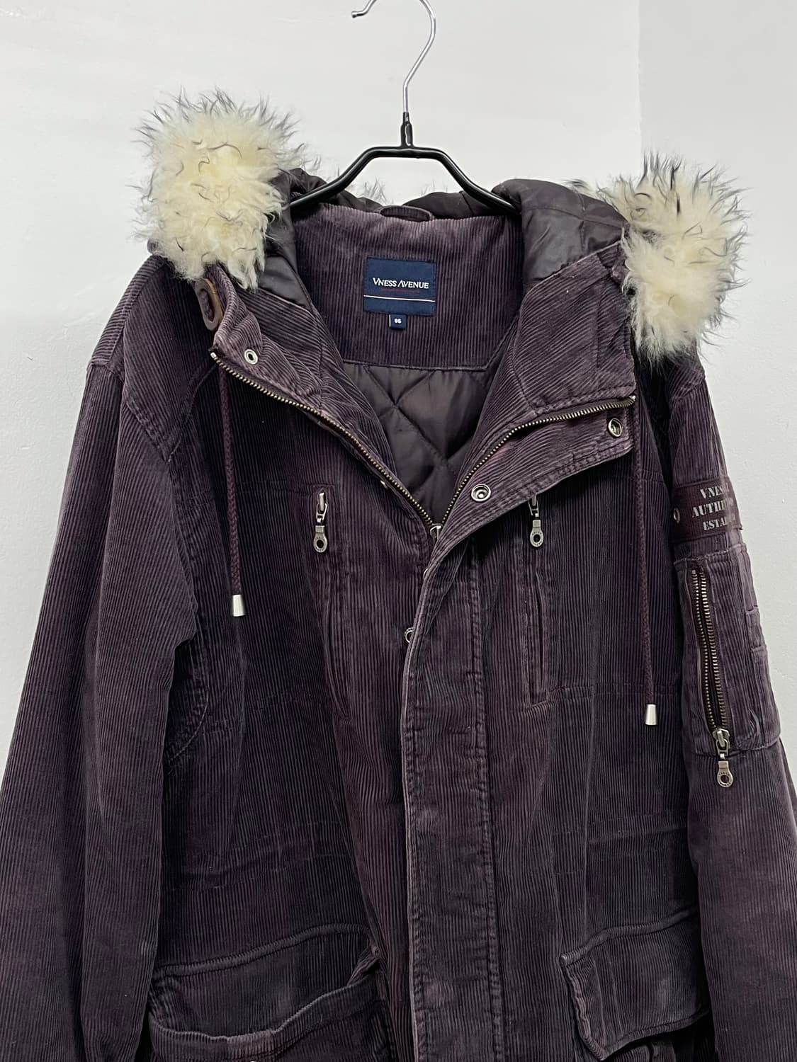 퍼플 코듀로이 퍼 야상 자켓 상품이미지7