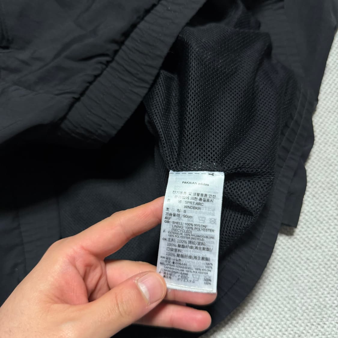 아디다스 오리지널 사이드 로고 바람막이 상품이미지3