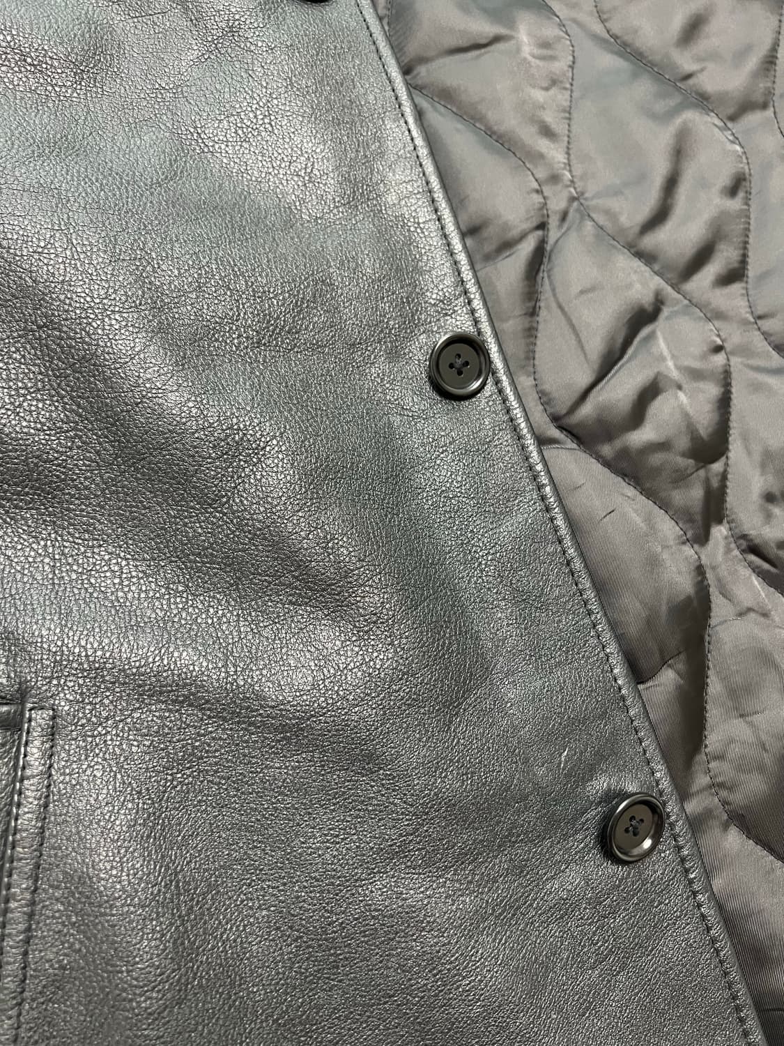 올드 갭 레더 카코트 L 상품이미지6