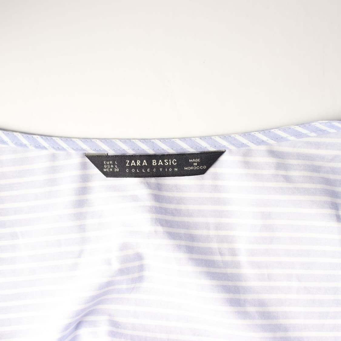 ZARA 스트라이프 랩 셔츠 블라우스 L 상품이미지5
