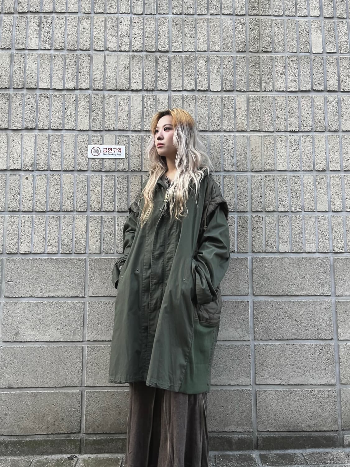 나나서카 군용 야상 리빌드 롱 코트 상품이미지3