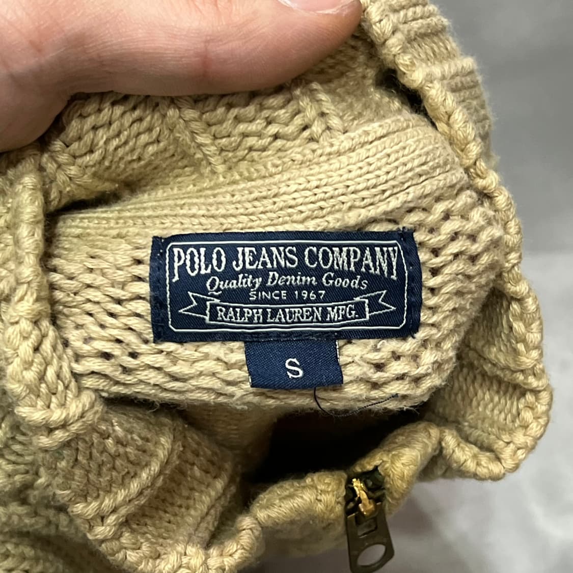  폴로 진스 로고 니트 집업 y16099 상품이미지6