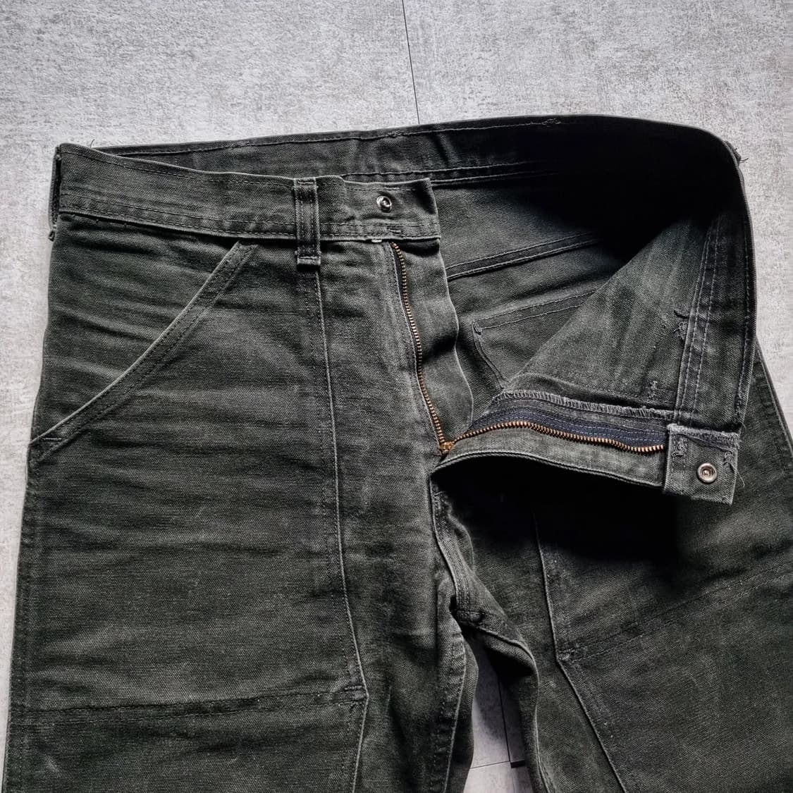 80s USA Gung Ho 더블니 스트레이트 팬츠 32/32 상품이미지4