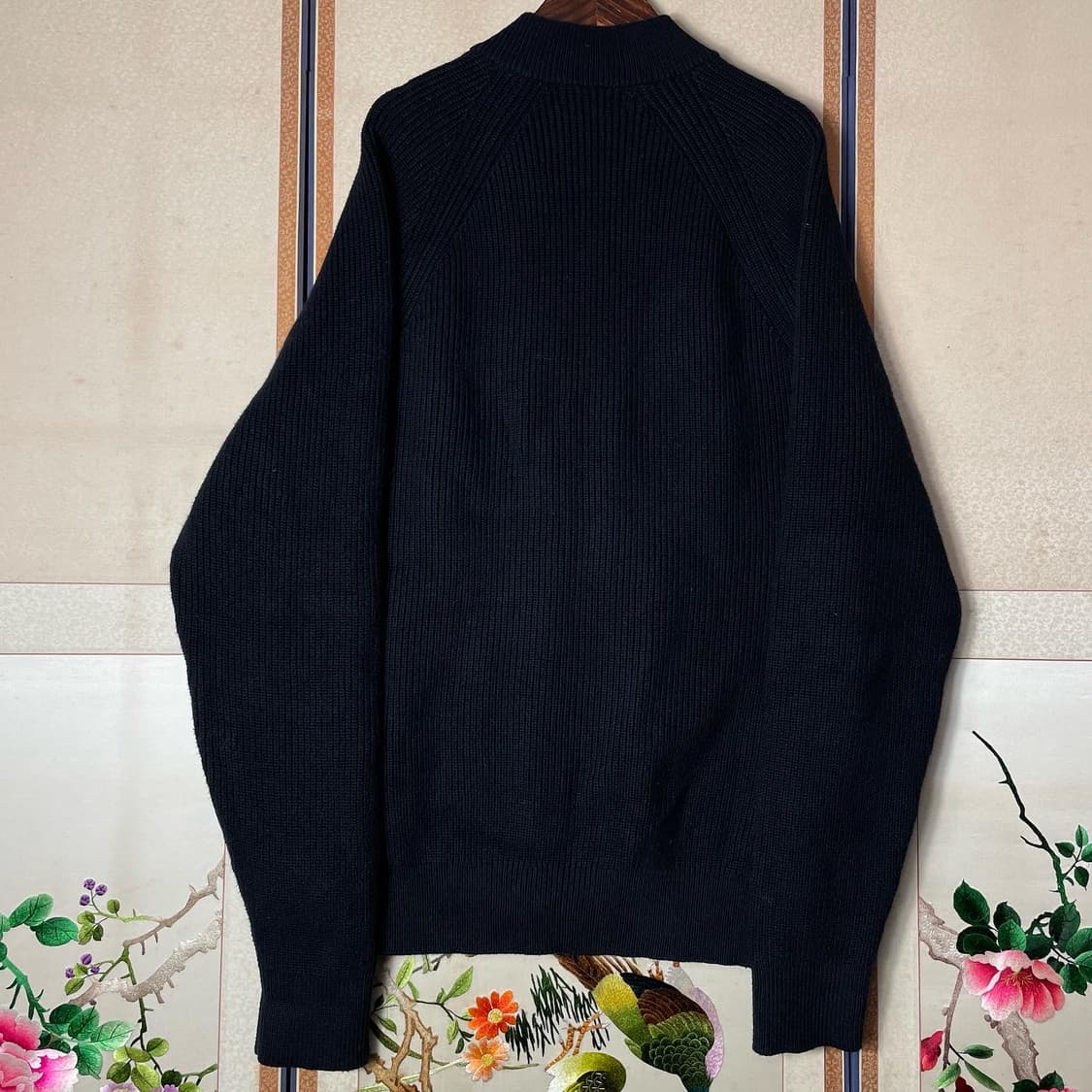 프레드페리 화이트로고 골지 니트집업 상품이미지4