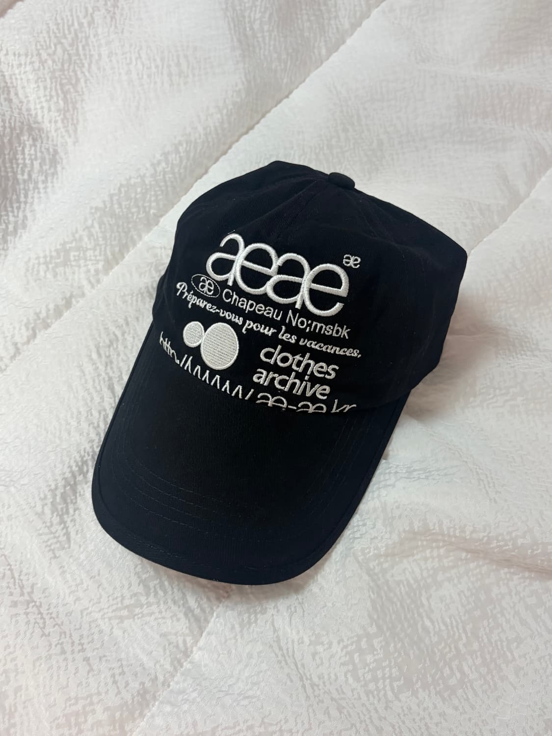 aeae 에이이에이이 WEB LOGO 5PANNEL CAP 볼캡 모자 블 상품이미지2