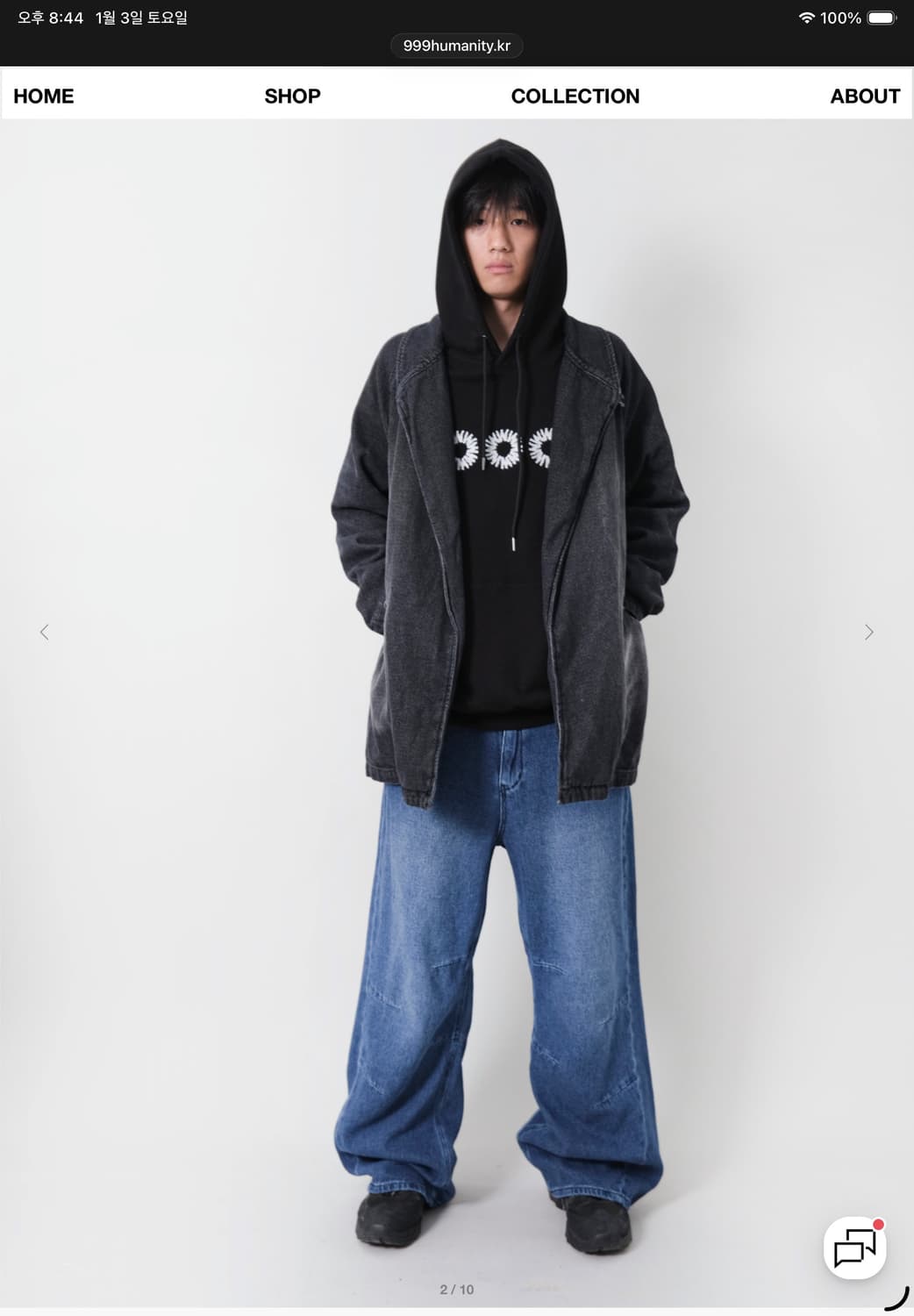 999 휴머티니 EVD HOODIE (BLACK) 3 상품이미지2