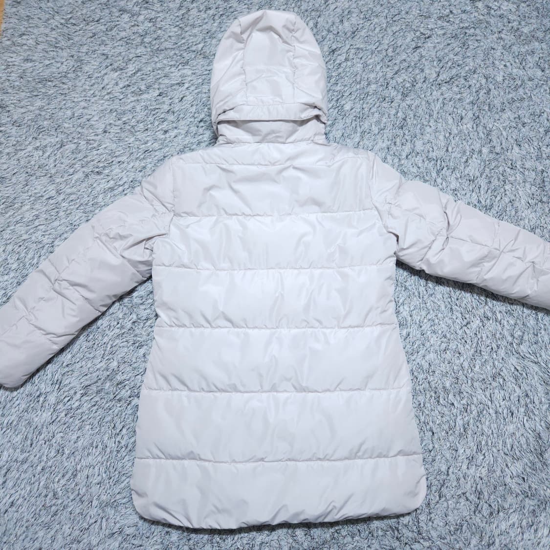 몽벨)95 여자 크림색 미드패딩자켓 / 왕눈이샵 상품이미지5