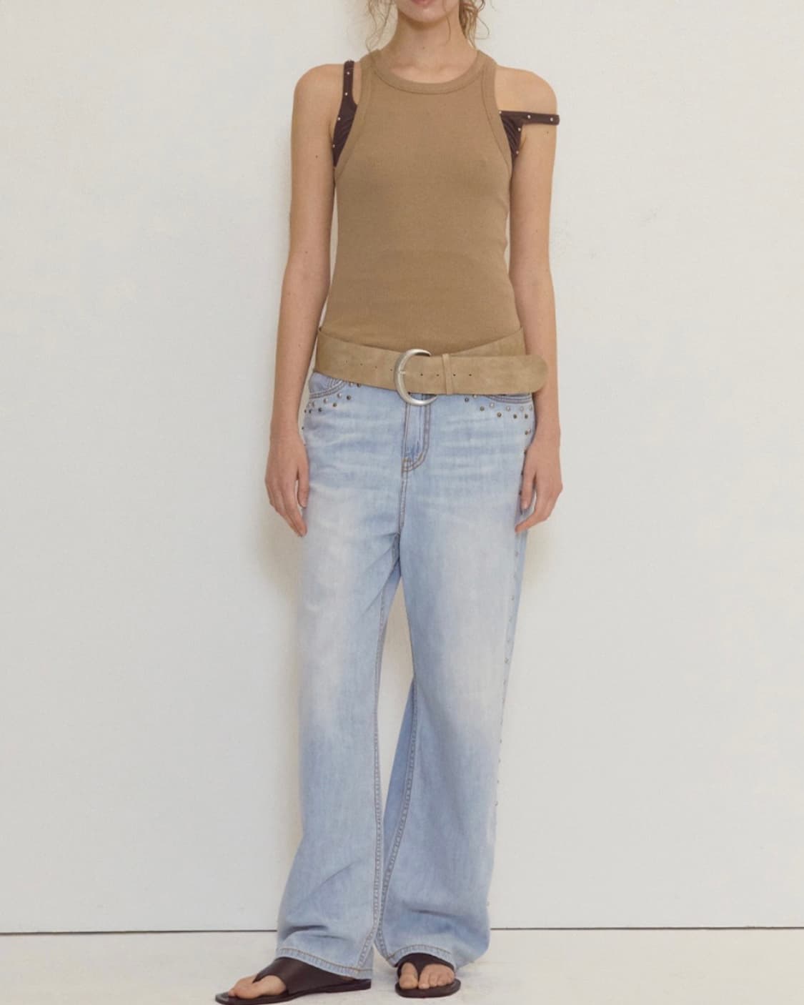 mmmjeans 스터드 와이드 데님 L 상품이미지2