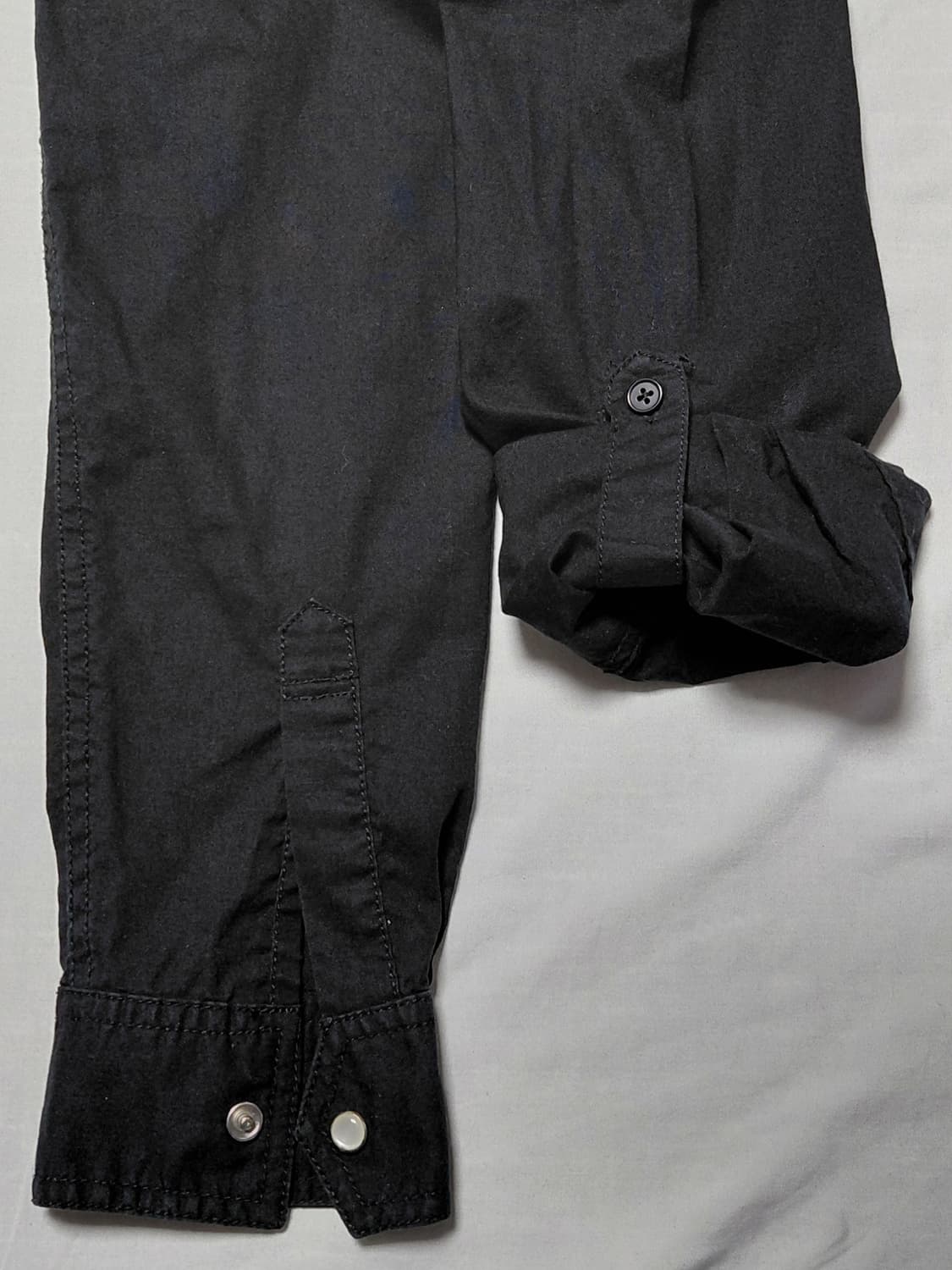 [M] Thruxton 블랙 워크 셔츠 (자수 포인트/스냅 버튼) 상품이미지7