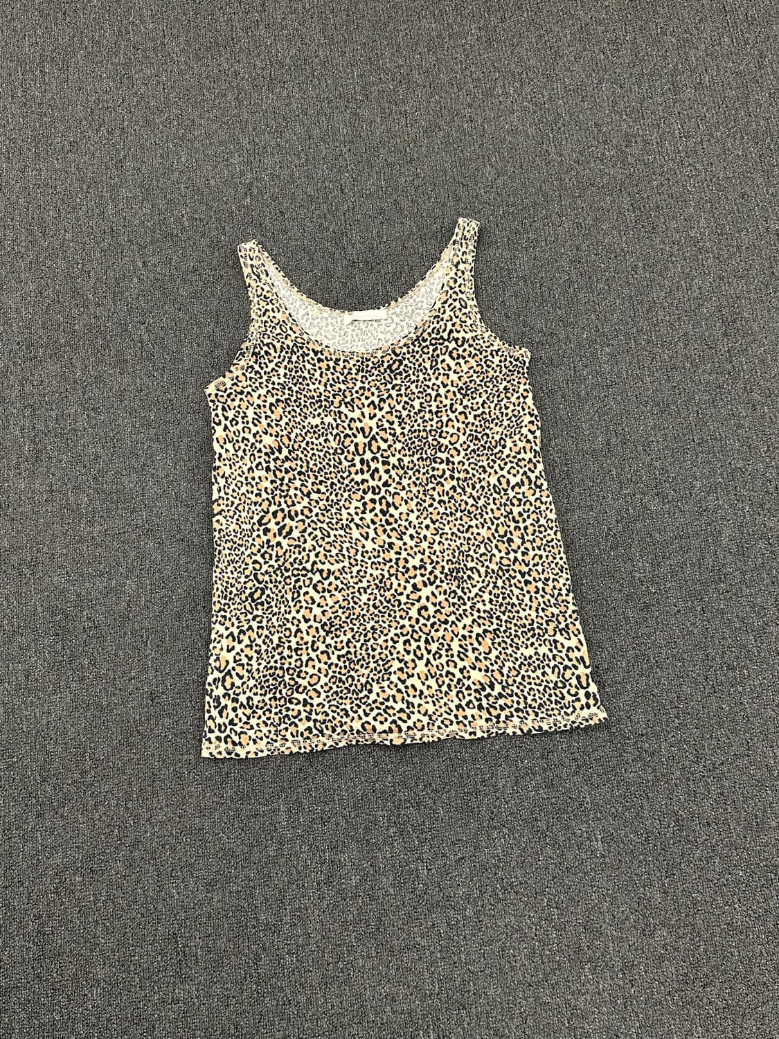 M)Japanese vintage 여성 레오파드 슬리브리스 상품이미지1