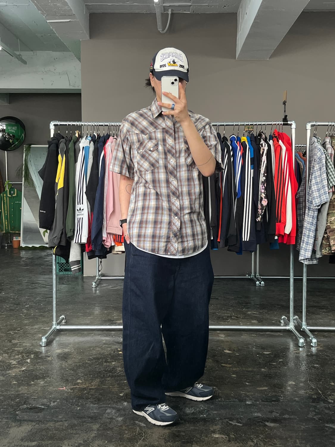 랭글러 웨스턴 체크 반팔 셔츠 상품이미지6