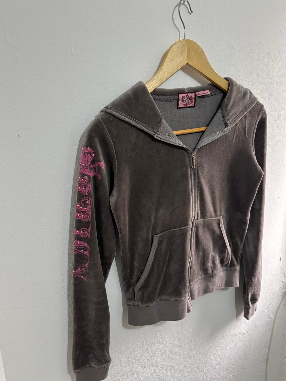 Juicy Couture Velvet Cubic Hood Zip-Up 상품이미지4