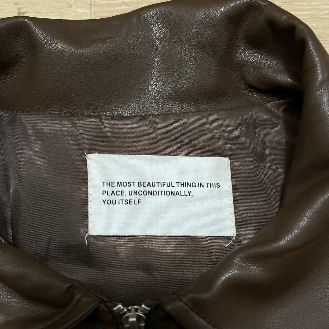 남성 카라 봄버 레더 라이더 가죽자켓 [브라운] L/100 상품이미지4