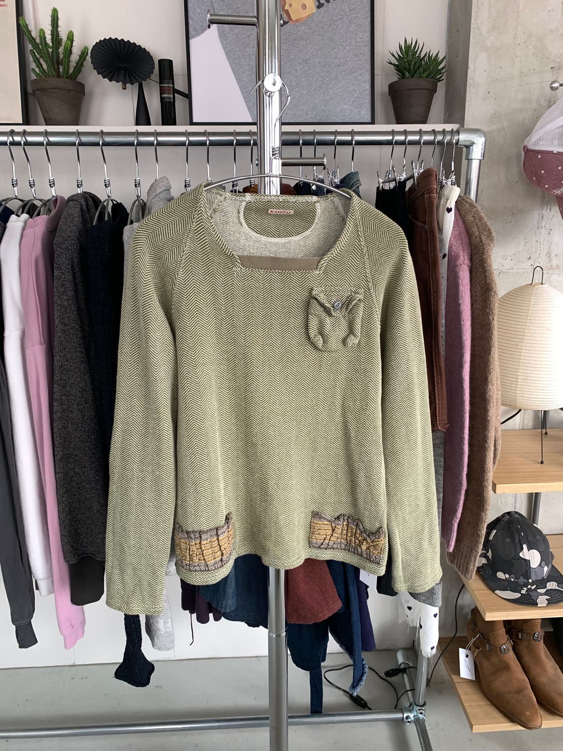 Kapital 캐피탈 스퀘어넥 니트 슬리브 상품이미지1