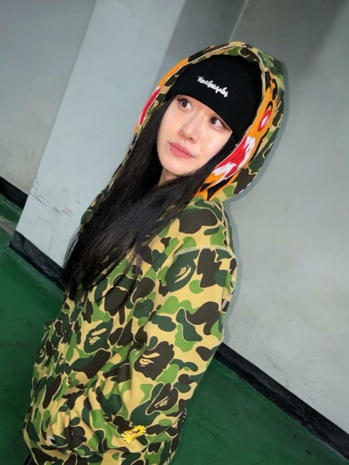 베이프 ABC 카모 타이거 후드집업 아미 그린 상품이미지9