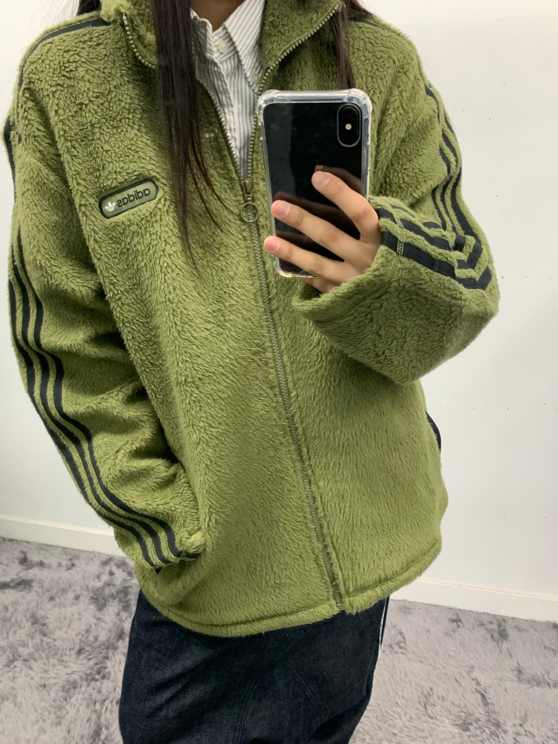 아디다스 카키 플리스 상품이미지3