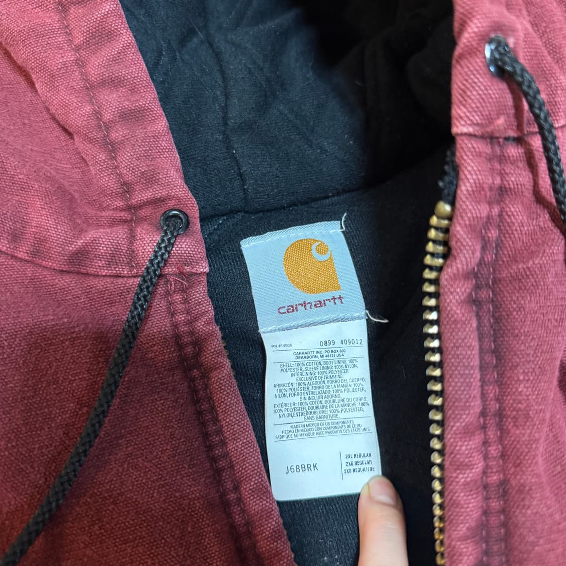 [XXL] OG 칼하트 J68 브릭 BRK 액티브 자켓 상품이미지3