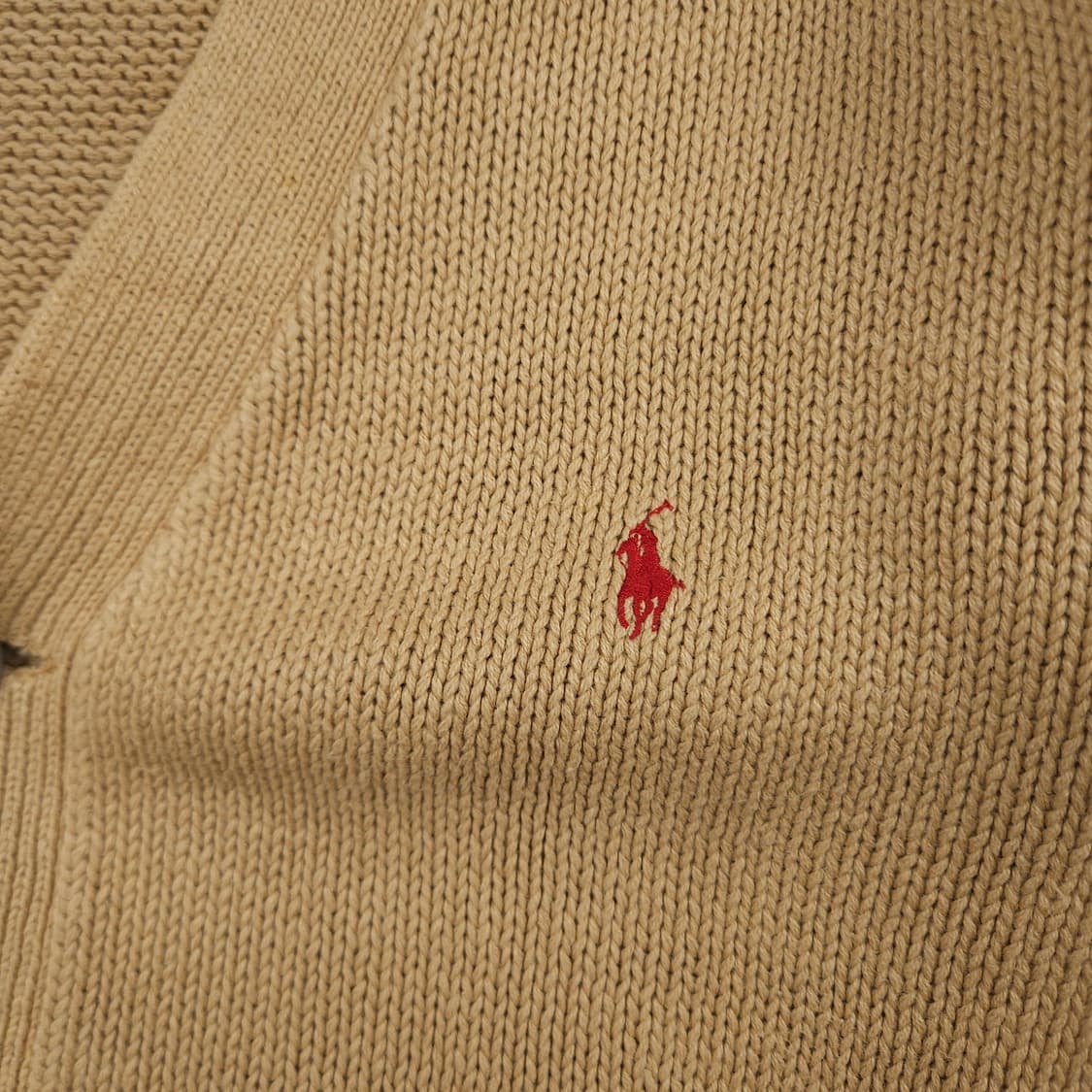 XL(105)폴로 랄프로렌 코튼 가디건 오트밀컬러 상품이미지3