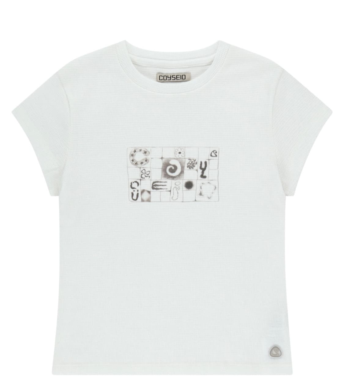 coyseio waffle t-shirt ivory 상품이미지1