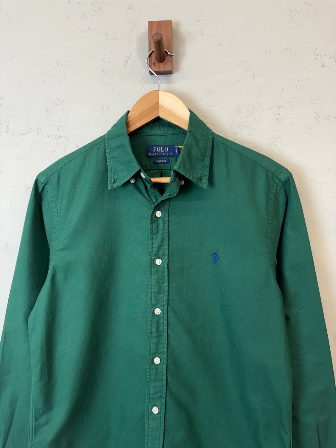 폴로랄프로렌 큐알라벨 클래식핏 그린 셔츠 상품이미지4
