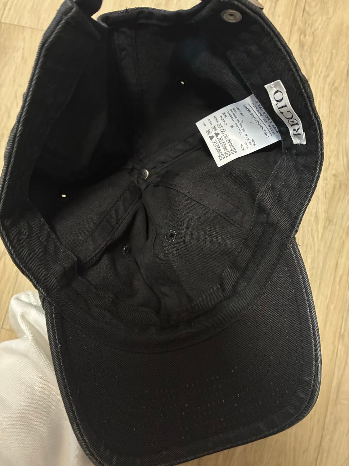 렉토 로고 빈티지 워싱 볼캡 블랙 상품이미지2