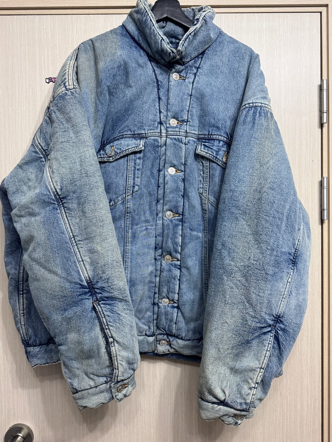 44, 한글탭)발렌시아가 재패니스 패디드 데님 자켓 상품이미지1