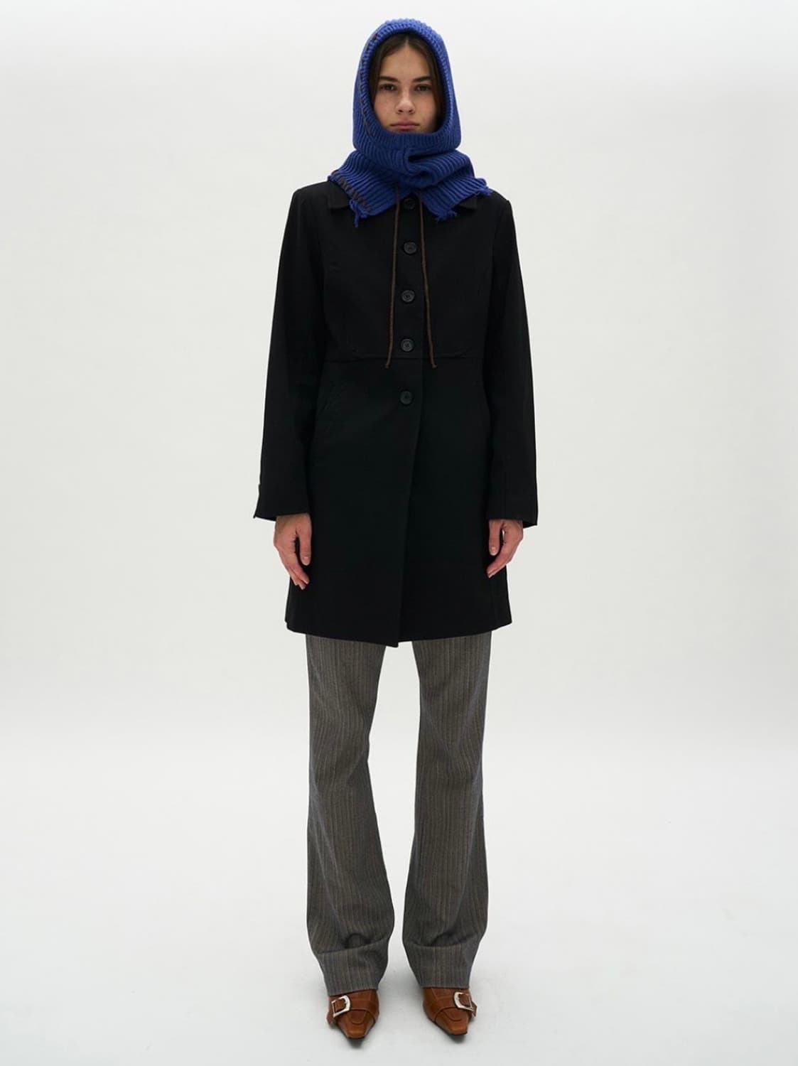 2WAY CLASSIC HALF SHORT COAT_BLACK 상품이미지8