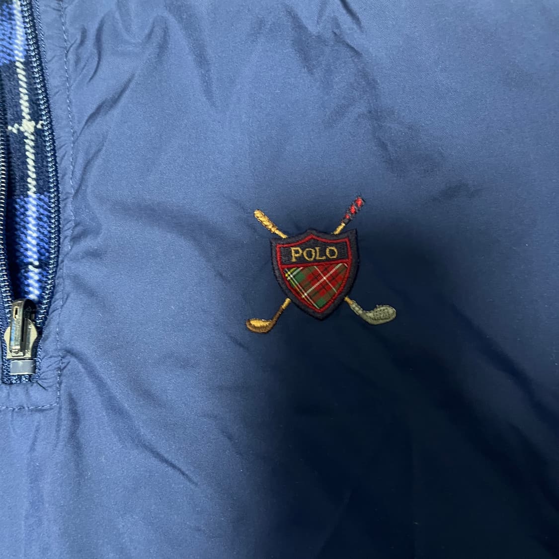 90s POLO 폴로 골프 양면 후리스 아노락 하프집업 S (사이즈감L) 상품이미지5